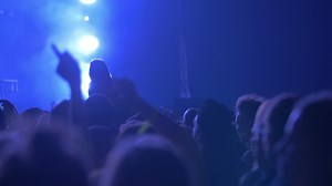 Concert Audience in Spotlights