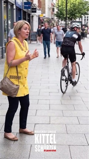 That’s a sidewalk 🚴‍♂️ Angela and the battle against cowardly cyclists 🫣 #ai