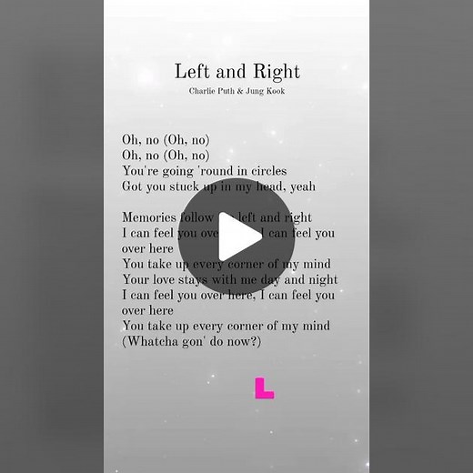 #lyrics #leftandright #charlieputh #jungkook #fyp #song #lyricsvideo #xzybca #foryou #foryoupage #copylink #trend #viral #army #tiktok #bts #follow
