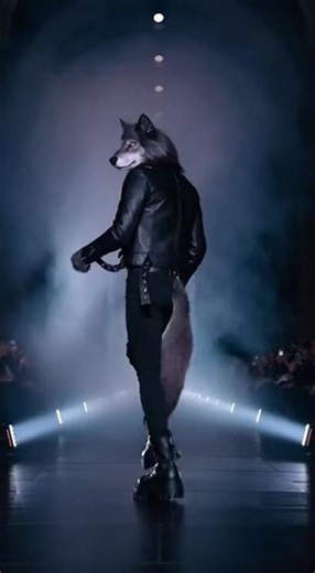 Wolf Gothic Fashion 🐺 | Dark AI Runway #shortsvideo #youtubeshorts