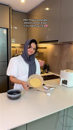 POV: I make homemade almond coconut bread in my healthy girl era🎀