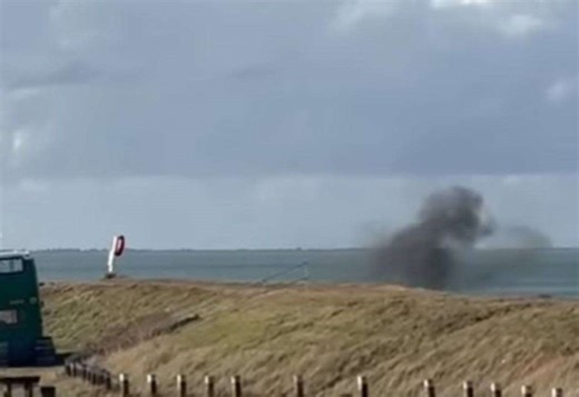 Footage shows Army detonating Victorian-era explosive at beauty spot