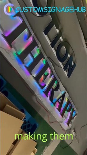 RGB Channel Letters Sign Stunning LED Reverse Channel Sign for Business & Storefronts#backlitsign