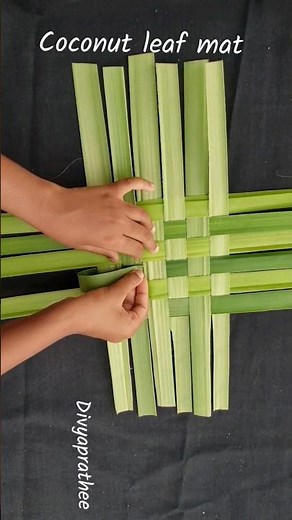 How to weave coconut mat step by step/coconut leaf backdrop/pandal/DIY coconut craft /coconut roof