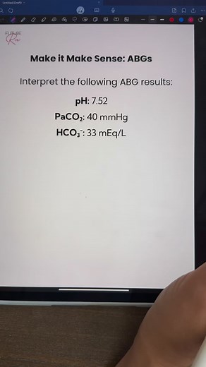 5.9K views · 2.6K reactions | Do you know how to interpret ABGs for nursing school? Let’s do this practice problem together. Tell me your answer in the comments. #nursing #nursingschool #nursingstudent #nursingschoolproblems #nursingstudentlife #futurern #nclex | Future RN Nursing | Facebook
