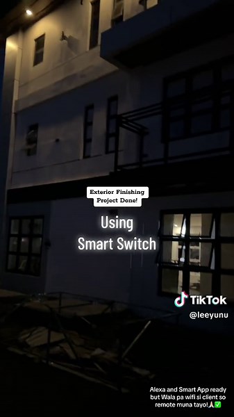 Want to convert your lighting system to Smart one? Dm for inquiries! #smartliving #smartlife #smartswitch #smarthouse #Fyp #exteriorfinishing #facade #AcpCladding #exteriordesign