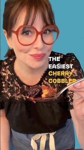 The Easiest Cherry Cobbler