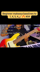 Beginner makossa basslines to 1, 4, 5, 4,🎸🔥 #04 #bassplayer #bassguitar #basslessons #reelsviralシfb | BassLady