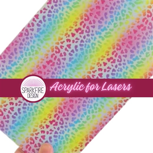 Pastel Leopard Black Core Acrylic Sheets for Lasers, 6"x9", UV Printed Acrylic Sheets for Laser Cutting. - Etsy