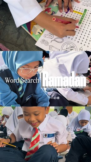 Word Search Ramadan challenge! 🔎 Siapa paling laju jumpa semua perkataan? 😆 #RamadanDiSekolah #WordSearchRamadan #AktivitiRamadan #BelajarSambilBermain #SekolahRendah