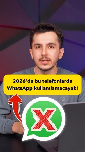 ❌ 2026 yılında WhatsApp desteği sonlanacak telefonlar açıklandı! WhatsApp kullanılamayacak iPhone’lar; 📌 iPhone 5 📌 iPhone 5c 📌 iPhone 5S 📌 iPhone 6 📌 iPhone 6 Plus WhatsApp kullanılamayacak Android’ler; 📌 Samsung Galaxy S3 & S4 & S5 📌 Samsung Galaxy Note 2 & Note 3 📌 Samsung Galaxy Ace 3 📌 Samsung Galaxy S4 Mini 📌 Samsung Galaxy Trend 📌 Samsung Galaxy J2 📌 Sony Xperia Z2 📌 Sony Xperia Z3 📌 Huawei Ascend Mate 📌 Huawei Ascend G740 📌 Huawei Ascend D2 📌 LG Optimus L3 II 📌 LG Optim