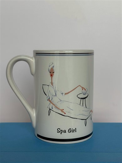 Vintage "spa Girl" Coffee Mug | the Girls Collection by the T Company & Santa Barbara Ceramic Design - Etsy