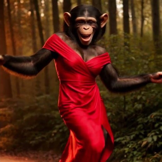 Never Stop Playing for a Dancing Chimpanzee! 🐒💀#HilariousPets #AnimalMemes #DanceOrElse