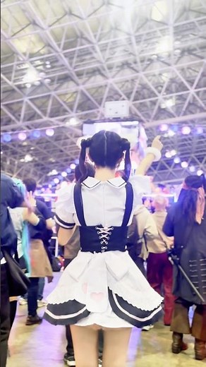 #ニコニコ超会議2026 の #盆踊り を本気で楽しむメイドw#ニコニコ超会議 #アイドル#メイドめいどりーみんSHIBUYA「ぽめろ」