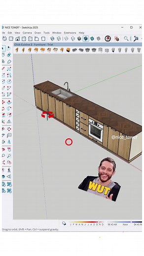Modeling Kitchen Cabinets in SketchUp Made Easy