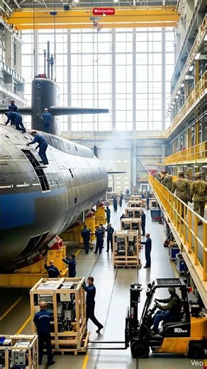 Elite technicians calibrating the pressure hull in