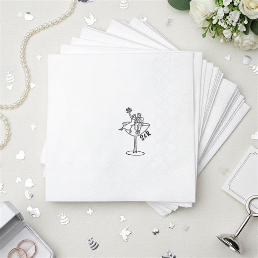 Wedding Napkin, Personalized Cocktail Napkins, Engagement Party Napkins, Anniversary Napkins, Wedding Reception, Rehearsal Dinner - Etsy