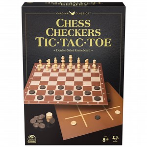 Spin Master Games, Chess Checkers and Tic-Tac-Toe Set, for Ages 6 and up