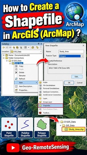 How to create shapefile in ArcGIS #shorts #arcgis