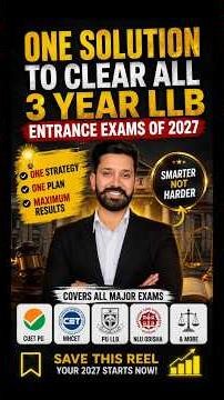LLB After Graduation in 2027 - 3 Year LLB One Stop Solution for CUET PG, MHCET, PU LLB, NLU ODISHA