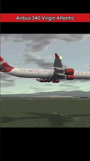 Unbelievable Virgin Atlantic Airbus A340 Landing!