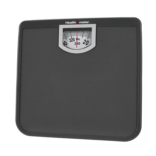 Health o meter Compact Dial Bathroom Scale, 330 lb. Capacity, Sturdy Metal Platform