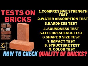 What are the tests performed on bricks?|How to Check the Quality of Bricks on site?|Tests on Bricks
