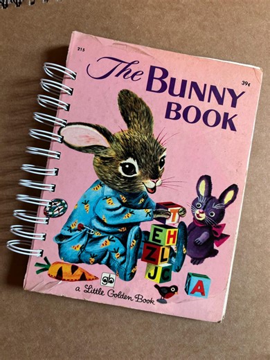 Bunny Book Little Golden Book Upcycled Journal - Etsy