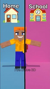 Fire Steve hates school! 🎒🔥 #shorts #minecraft
