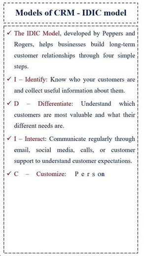 IDIC Model of CRM Explained #crm #crmsolutions #crm #ugcnet