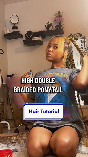 High Double Braided Ponytail Tutorial