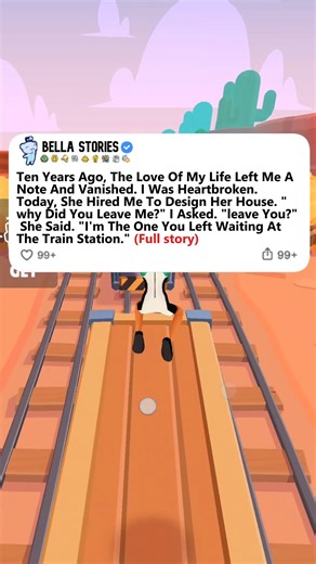 86K views · 1.3K reactions | Ten Years Ago, The Love Of My Life Left Me A Note And Vanished. I Was Heartbroken. Today, She Hired Me To Design Her House. "why Did You Leave Me?" I Asked. "leave You?" She Said. "I'm The One You Left Waiting At The Train Station." (Full Story) | Bella Scotty's | Facebook