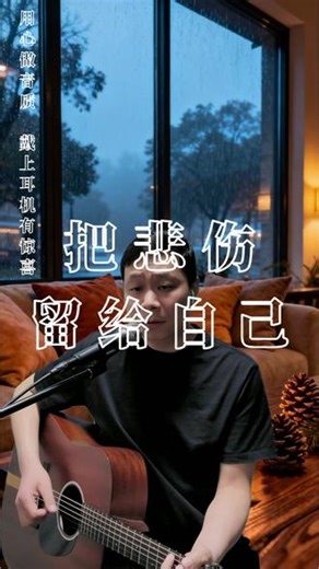吉他弹唱-陈升《把悲伤留给自己》 直播记录自己成长，Day2.#夜深人静 #磁性声音 #吉他弹唱 #人生 #这也能开播