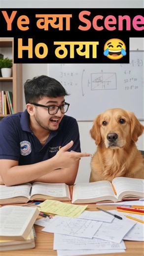 Dog se Exam Cheating ki Setting 😂📚 #shortvideo