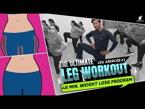 Leg Workout 45 min. Weight Loss Program Leg Exercise #1 | Zumba Fitness With Unique Beats