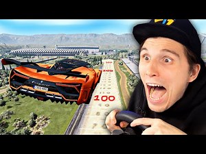Mit 300 km/h über die SANDKASTEN Sprungschanze! | BeamNG