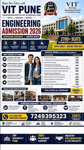 VIT Pune | VIT pune campus tour | VIT Pune review | VIT Pune B tech Review & Direct Admission