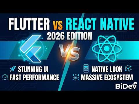 Flutter vs React Native 2026 #flutter #reactnative #reactjs