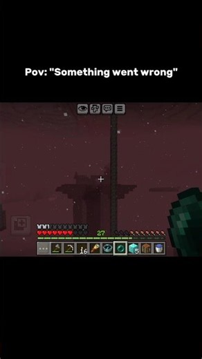 "Something went wrong"🥀 | Minecraft | #minecraft #shorts #minecraftmemes