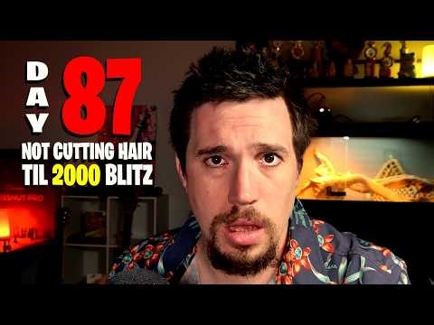 Day 87 of not cutting my hair till 2000 blitz on chess.com
