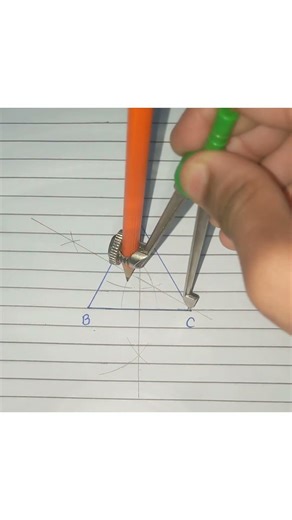 How to construct perpendicular bisectors of triangle #geometry#mathematics#construction #bisectors