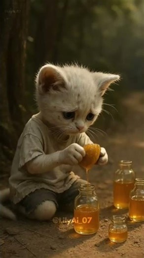 sad cat struggle for lunch 🐈🐈#viral #cartoon #dailyshort #cat