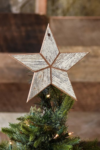 White Wood Star Christmas Tree Topper Decoration 12” Star Tree Topper Made From Reclaimed Wood Christmas Star Topper Barn Star Decoration - Etsy