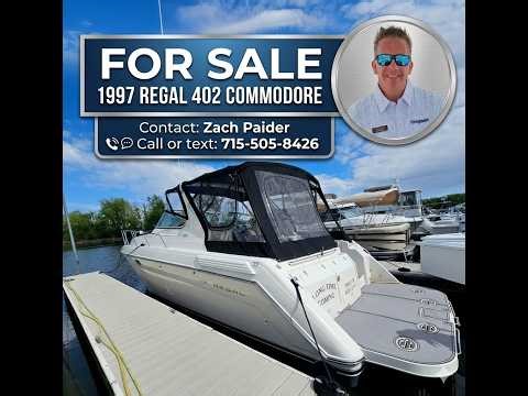 Beautiful 1997 Regal 402 Commodore. A Must See Cabin Cruiser. Clean and Well Equipped! #boats