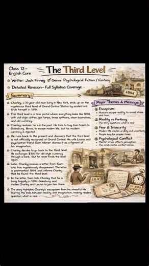 The Third Level- Class 12 (English Core)#shortsfeed #cbse2026