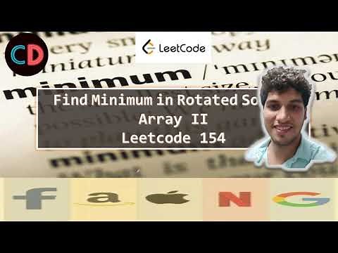 Find Minimum in Rotated Sorted Array II | Leetcode 154 | Live coding session 🔥🔥| Binary search Algo