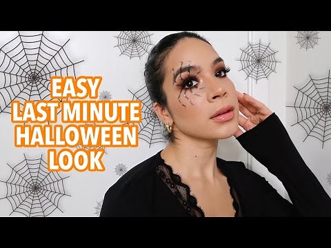 Easy Last Minute Halloween Spider Eye Makeup Tutorial | Jessica Melgoza
