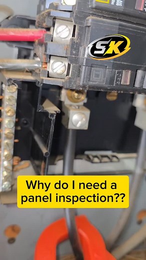 🔥 Your Electrical Panel Probably Has a Secret You Don’t Know About… Today I found a breaker that was arcing inside the main panel because the wire was never actually tightened down. It was literally floating inside the terminal. It worked for years… until the customer installed a new smart stove that finally exposed the problem with a “low voltage” warning. ⚠️ This could have caused: • Overheating • Damage to appliances • A fire • Or a full panel failure This is why regular panel inspections ma