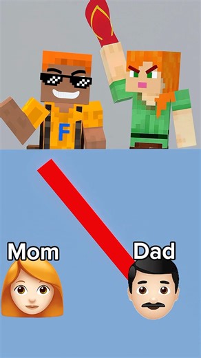 Dad or Mom ? 🧔👩 Choose one! #Shorts #minecraftanimation
