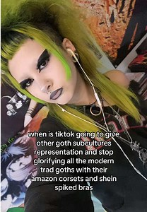 i love the modern trad goth look absolutely no hate to them but half of them use fast fashion // #fyp #fypage #goth #gothsubculture #rivethead